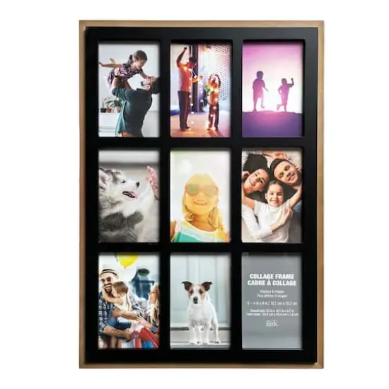 9 Opening 4" x 6" Black & Brown Collage Frame by Studio D&eacute;cor&reg; {1}