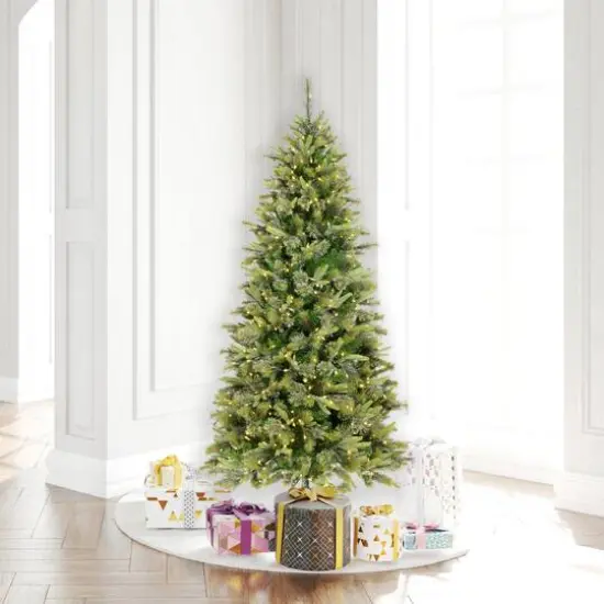 6.5ft.Pre-Lit Cashmere Slim Artificial Christmas Tree, Warm White Dura-Lit® LED Lights {3}