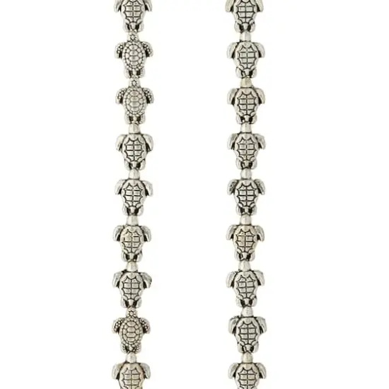 Antique Silver Sea Turtle Metal Beads, 9mm by Bead Landing&trade; {1}
