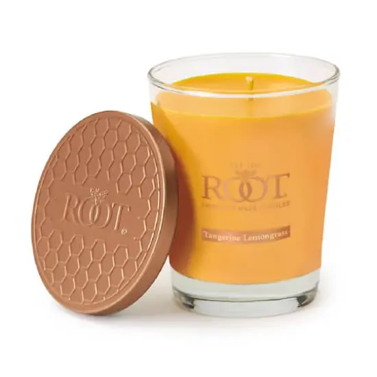 Root Candles 10.5oz. Large Scented Honeycomb Veriglass Jar Candle Tangerine Lemongrass {1}