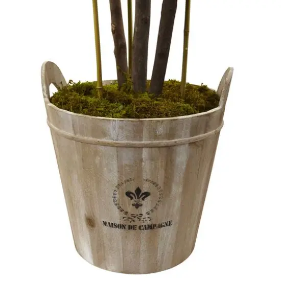 5.5ft. Rose Topiary Artificial Tree in Rustic Planter {4}