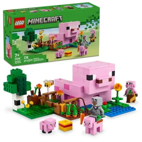 LEGO&reg; Minecraft&reg; The Baby Pig House Gamer Building Toy Animal Set for Kids 21268 {1}