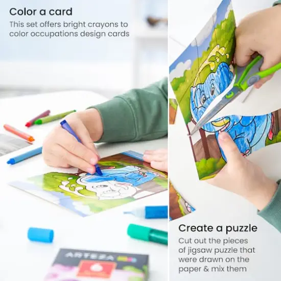 Arteza&reg; Kids Safari Jigsaw Puzzle Set, 32 pcs {5}