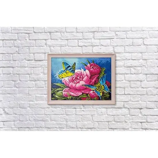 Wizardi Butterflies & Peonies Diamond Painting Kit {3}