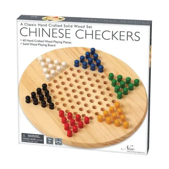 Solid Wood Chinese Checkers Set {1}