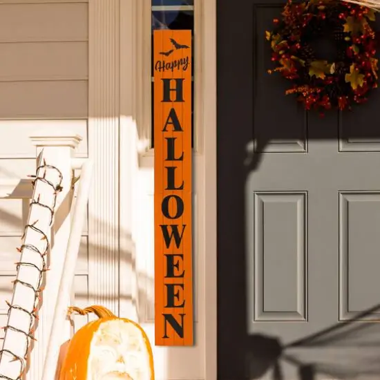 Glitzhome&reg; 60" Happy Halloween Porch Sign {3}