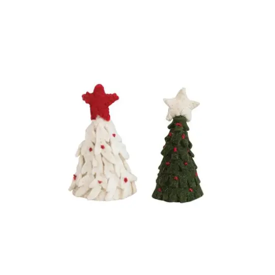 Hello Honey® 4" Handmade Wool Felt Tree with Star Bottle Topper Set {3}