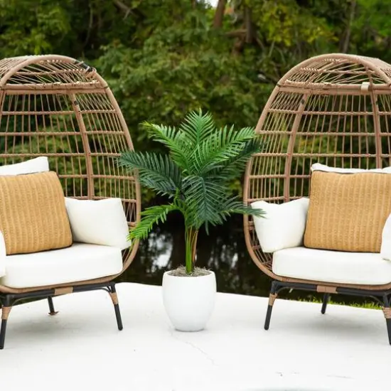 3ft. UV Resistant Artificial Double Robellini Palm Tree (Indoor/Outdoor) {8}