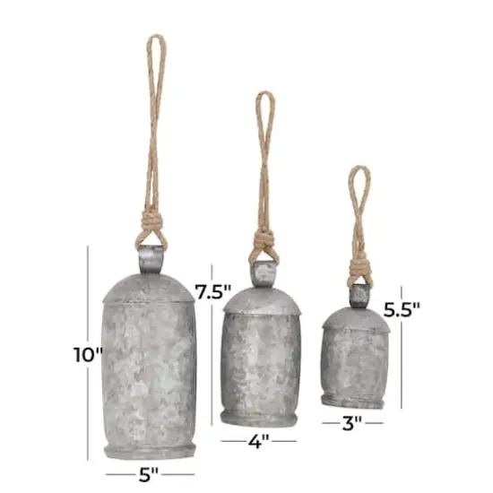 Silver Metal Rustic Windchime Set {4}