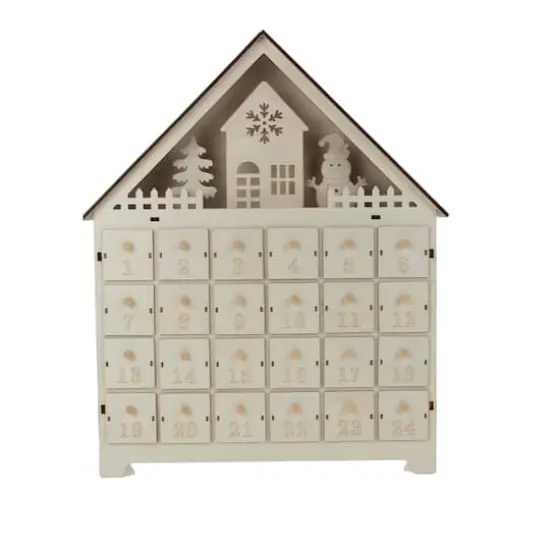 16.75" House Advent Calendar DIY LED Wood D&eacute;cor by Make Market&reg; {1}