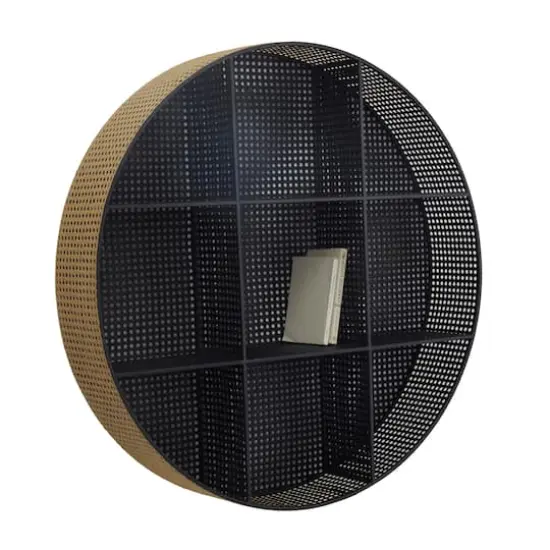 Black Modern Wall Shelf, 32" x 6" x 32" {1}