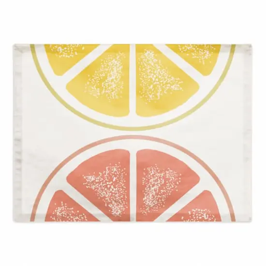 Lemon and Grapefruit 18" x 14" Cotton Twill Placemat {1}