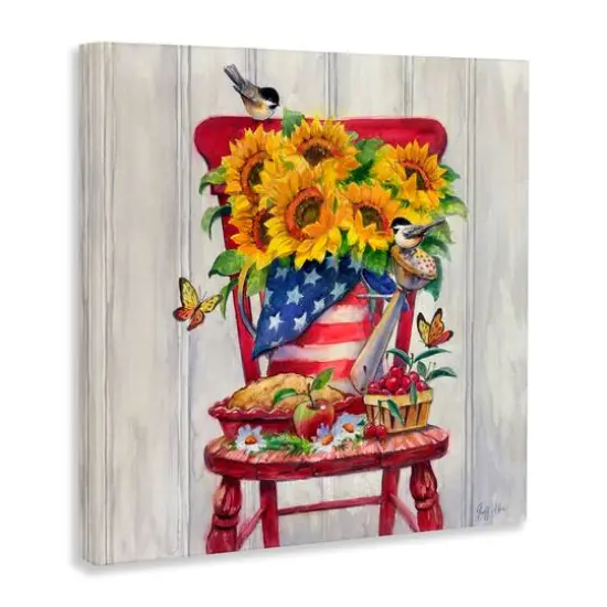 Stupell Industries Patriot Porch Still Life Canvas Wall Art {4}