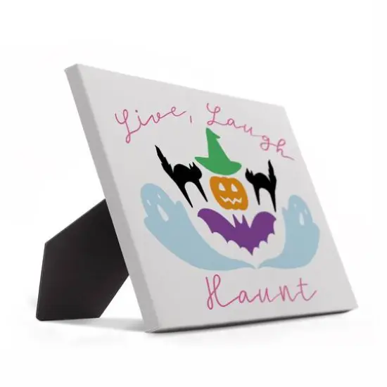 Live Laugh Haunt Tabletop Canvas {3}