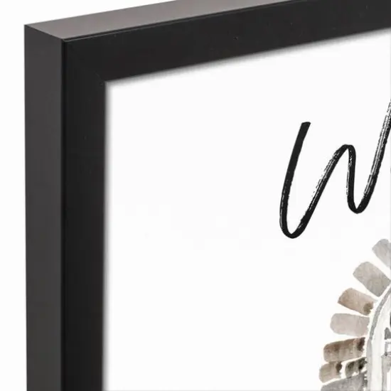 Happy Harvest Home Black Framed Canvas Wall Art {3}