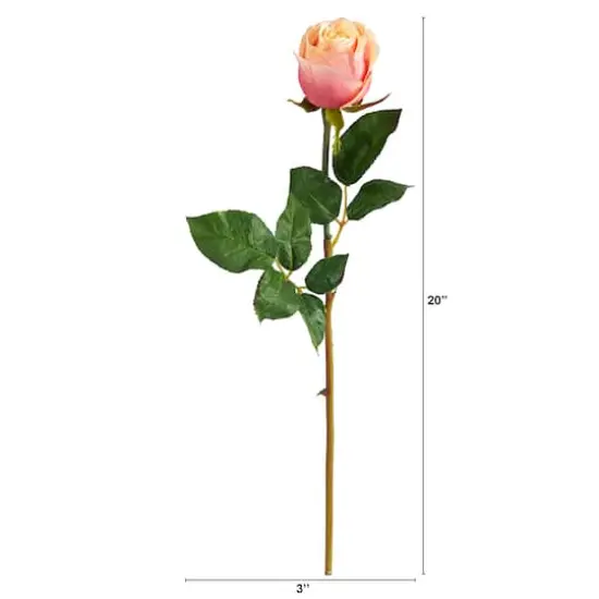 Pink & Cream Rose Bud Stem, 6ct. {3}
