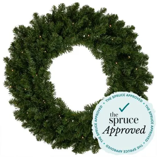 7ft. Pre-Lit Commercial Canadian Pine Artificial Christmas Wreath {8}