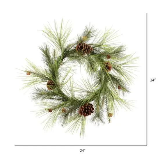 24" Larkspur Pine Wreath {3}