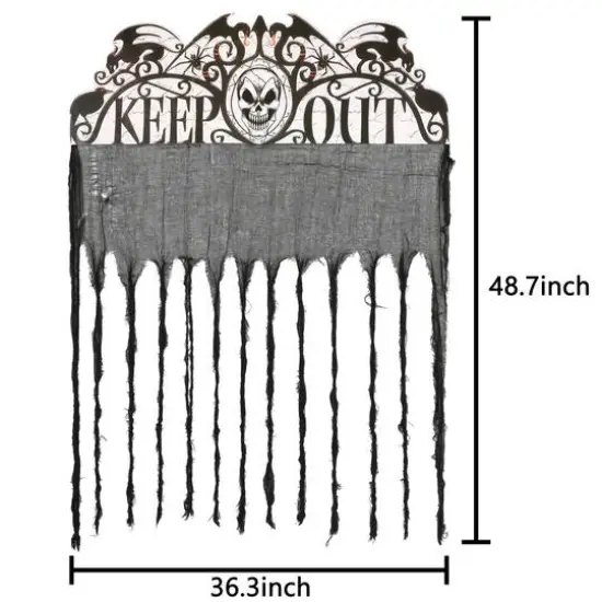 4ft. Black Keep Out Door Curtain by Ashland&reg; {4}