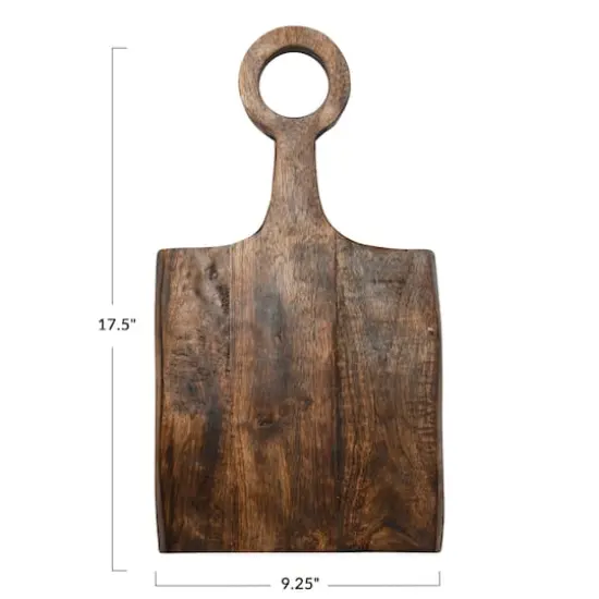 Hello Honey&reg; 18" Square Mango Wood Cutting Board with Handle {8}