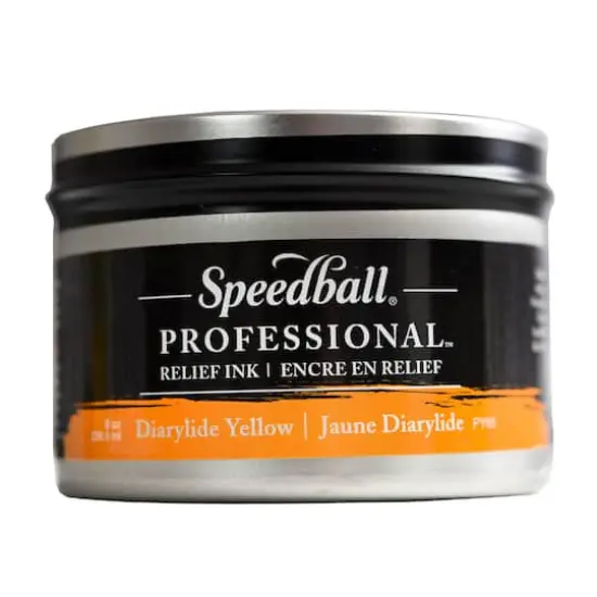 Speedball&reg; Professional&trade; Relief Ink, 8oz. Diarylide Yellow {1}