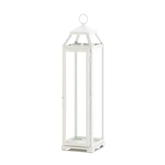 22" Country White Open Top Lantern {1}