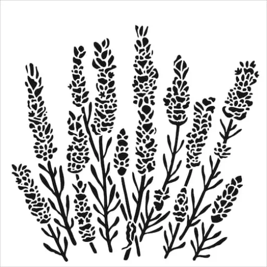 The Crafter's Workshop Lavender Stencil, 6'' x 6'' {1}