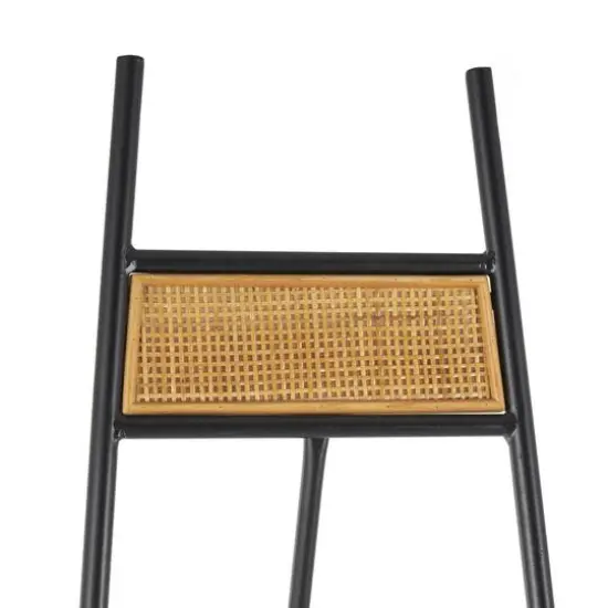 57.5" Black Metal Easel with Wood Accents {8}