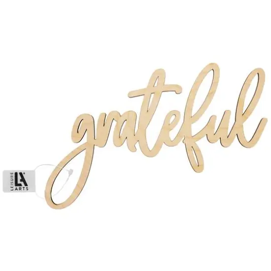 Leisure Arts&reg; 12" Grateful Wood Word {1}