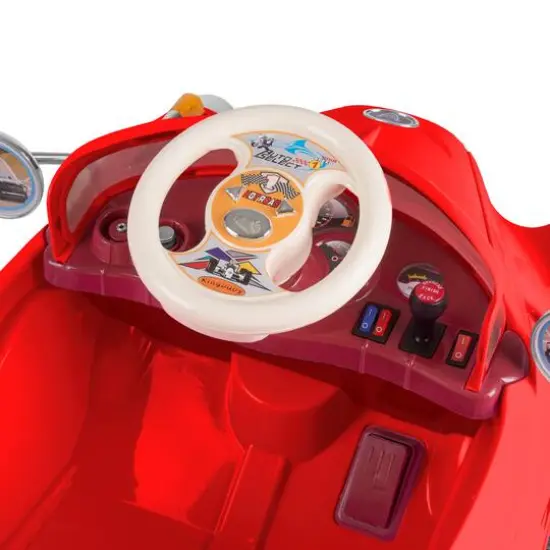 Toy Time Bright Red Battery Powered Ride-On Classic Coupe Car {7}