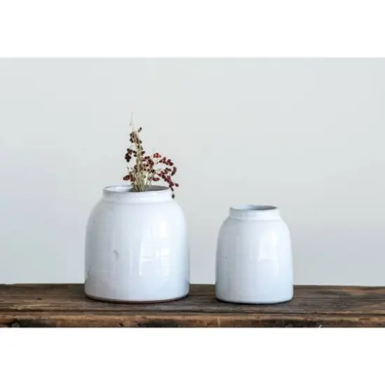 Hello Honey&reg; White Terra Cotta Vase Set {6}