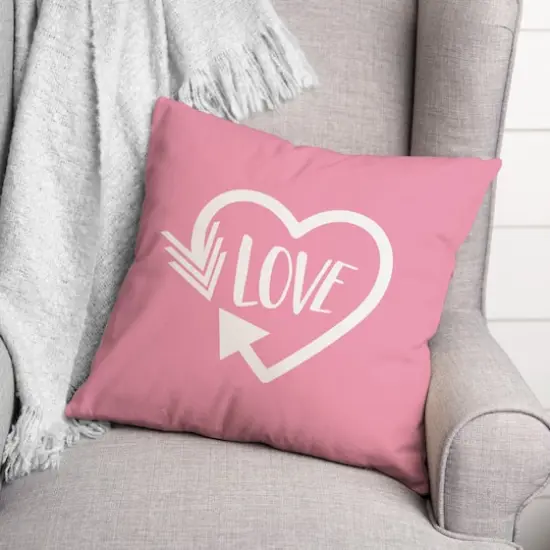 Love Heart Arrow Throw Pillow {3}