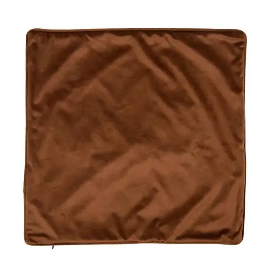 Glitzhome&reg; Orange Velvet Thankful Pillow Cover {5}