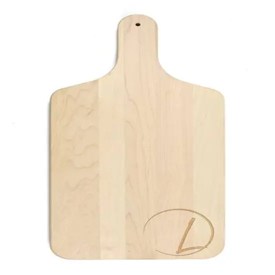 Circle Monogram Maple Paddle Cutting Board L {1}