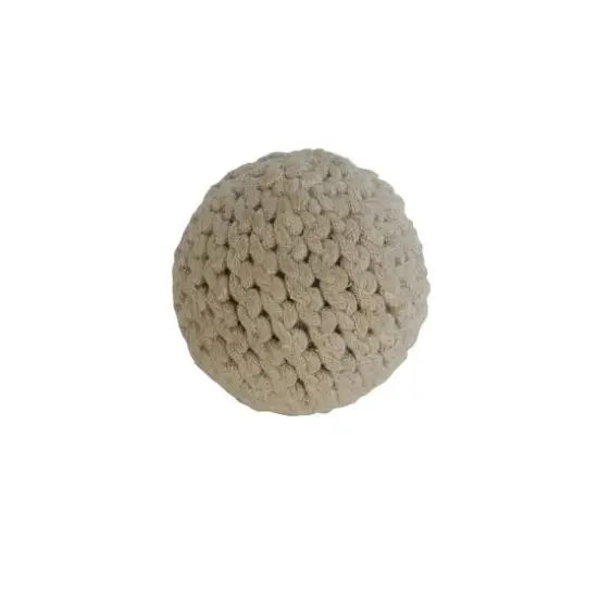 4" Natural Brown Rope Orb Accent Set {5}