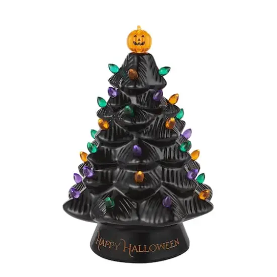 Mr. Halloween 11.6" Black Battery Operated Ceramic Tree {1}