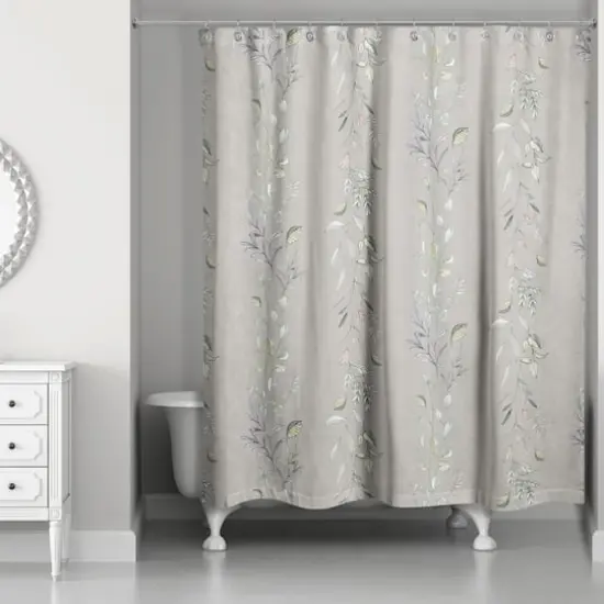 Vines Shower Curtain Gray {3}