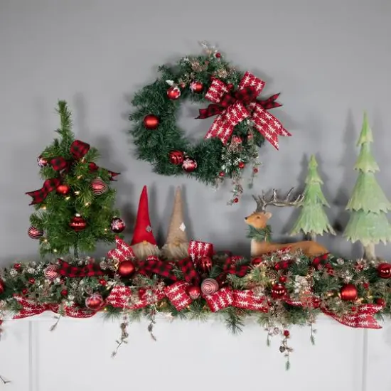 18" Pre-Lit Blackwater Fir Artificial Christmas Tree, Clear Lights {3}