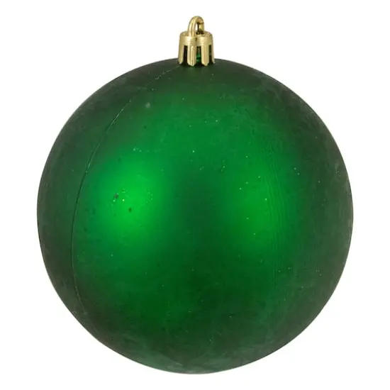 12ct. 4" 4-Finish Green Shatterproof Ball Ornaments {5}