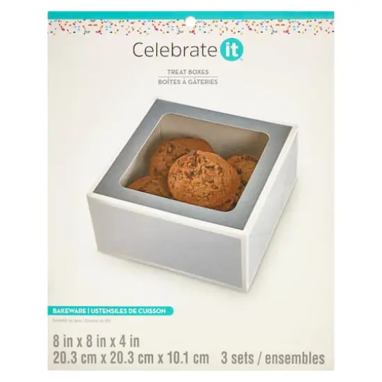 Silver Solid Treat Boxes By Celebrate It&reg; {7}