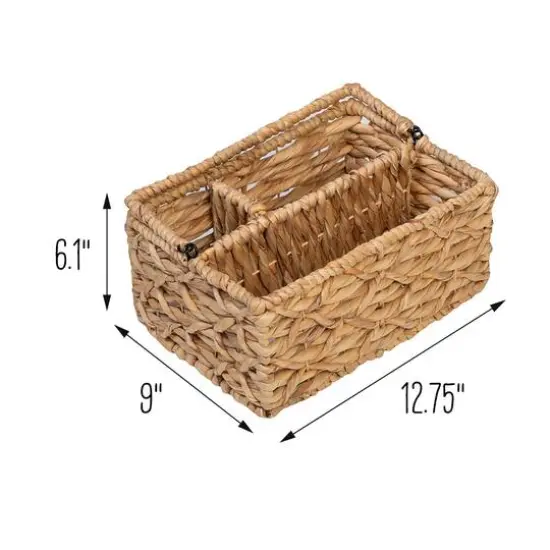 Honey Can Do 12.75" Multi-Compartment Wicker Basket Caddy {5}