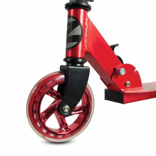HY-PRO Zinc Red Aluminum Identity Folding Scooter {3}
