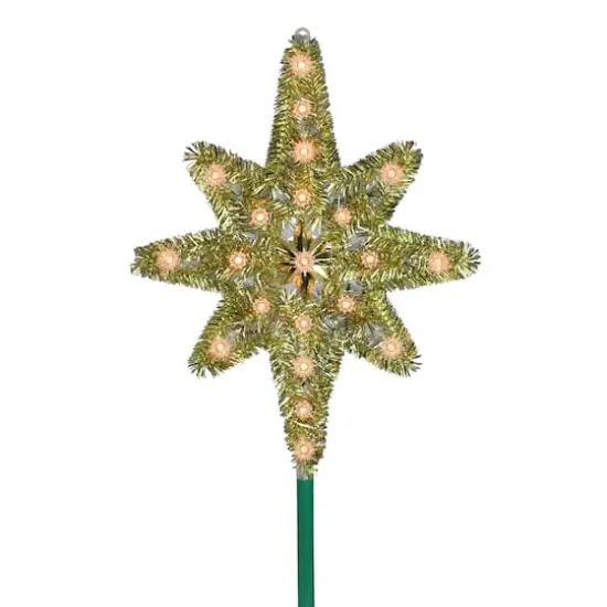 21" Gold Lighted Star of Bethlehem Tree Topper {1}
