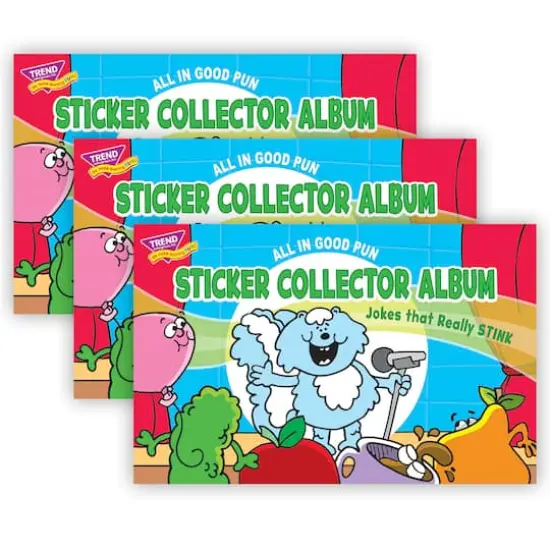 TREND Enterprises&reg; All in Good Pun Sticker Collector Albums, 3ct. {1}