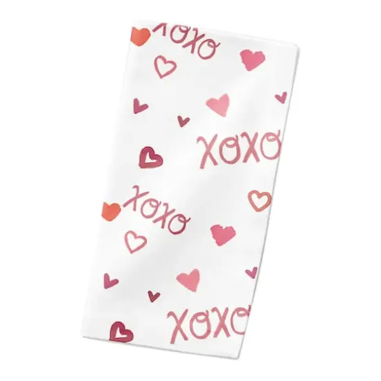 XOXO Pattern 10" x 10" Cotton Twill Napkin {3}