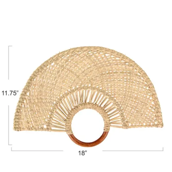 Hello Honey&reg; 18.25" Natural Breezy Seagrass Fan Wall Art {8}