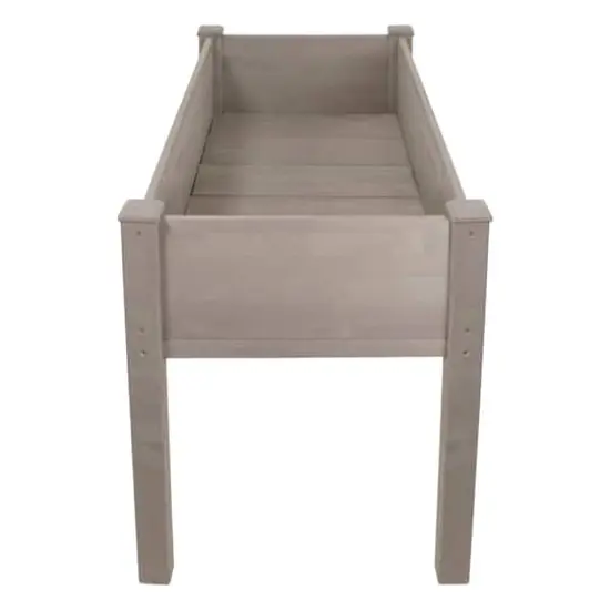 4ft. Brown Wood Raised Garden Bed Planter Box With Liner {5}