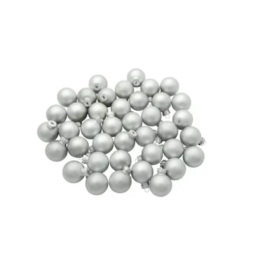 Whitehurst 40ct. 1.25" Matte Glass Ball Ornaments Silver Matte {3}