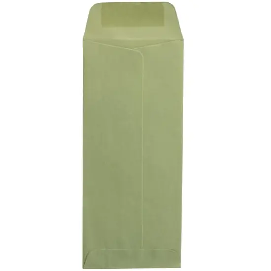 JAM Paper 4.125" x 9.5" Policy Business Colored Envelopes, 50ct. Olive {4}