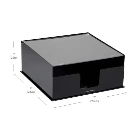 Mind Reader Foundation Collection Black Covered Plate Dispenser {4}